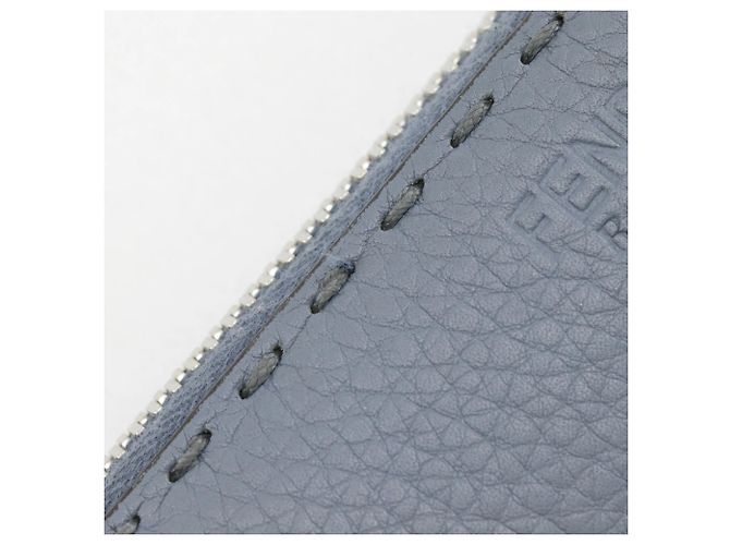 Selleria Fendi Light Blue Leather Long Wallet - view 14
