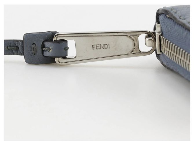 Selleria Fendi Light Blue Leather Long Wallet - view 17