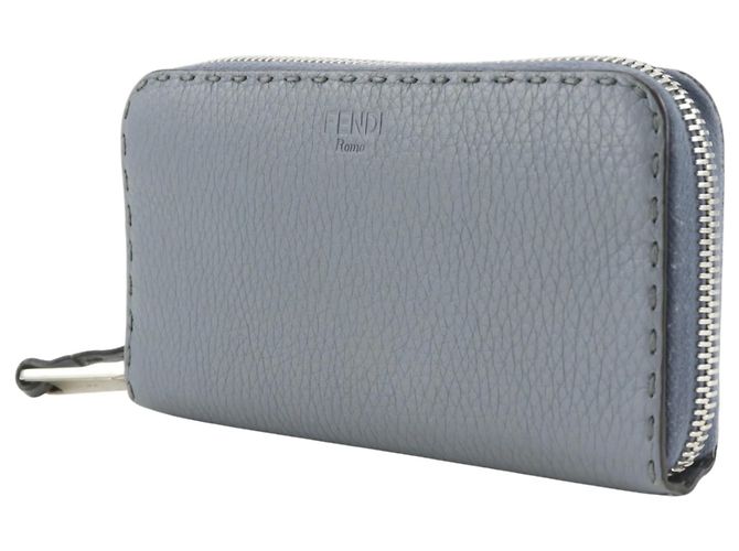 Selleria Fendi Light Blue Leather Long Wallet - view 2