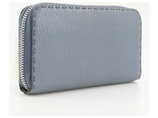 Selleria Fendi Light Blue Leather Long Wallet - view 3