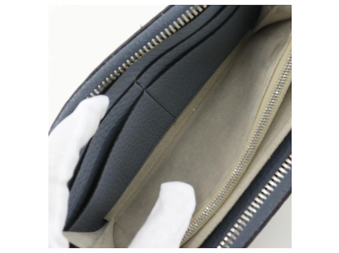 Selleria Fendi Light Blue Leather Long Wallet - view 7