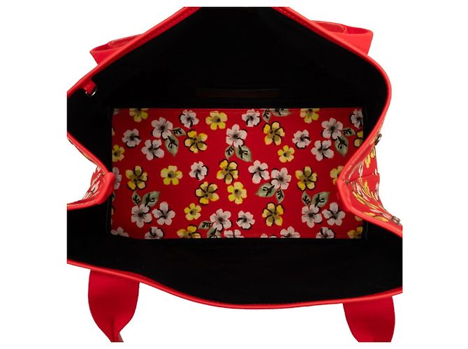Everyday Balenciaga Navy Cabas Tragetasche mit Blumenmotiv Rot - Ansicht 4