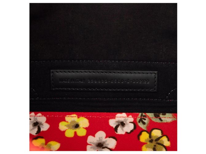 Everyday Balenciaga Navy Cabas Tragetasche mit Blumenmotiv Rot - Ansicht 6