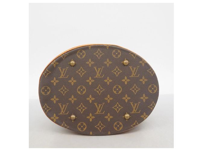 Borsa Tote Louis Vuitton Monogram Bucket GM Marrone - vista 3