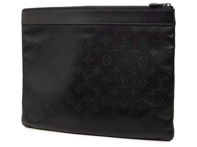 Pochette Louis Vuitton Monogram Shadow Discovery Clutch Bag Nero - vista 2