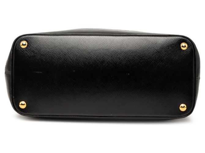 Borsa a mano Prada Saffiano Triangle Logo Plate Nero - vista 3