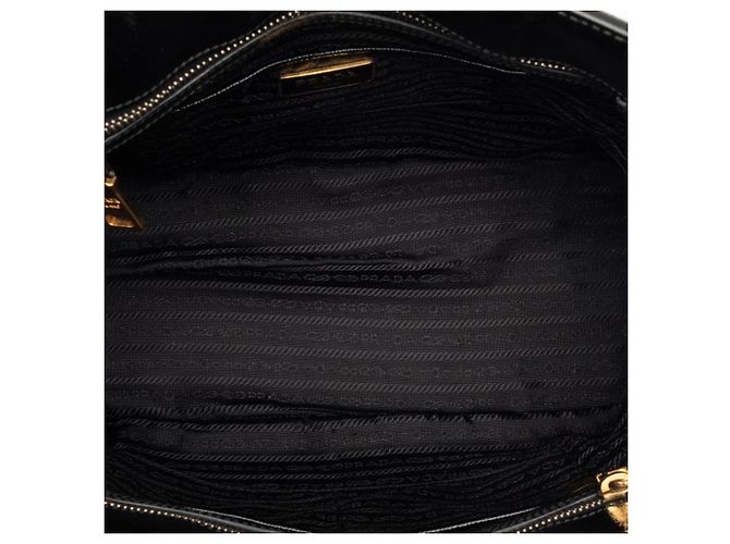 Borsa a mano Prada Saffiano Triangle Logo Plate Nero - vista 4