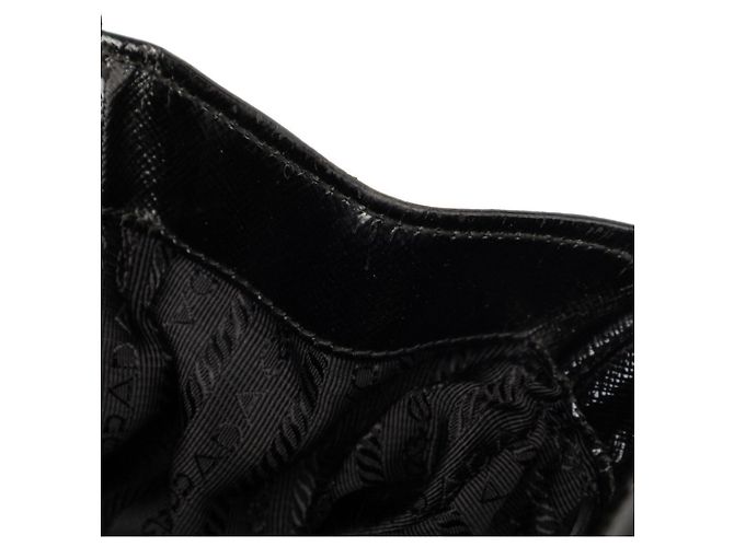 Borsa a mano Prada Saffiano Triangle Logo Plate Nero - vista 5
