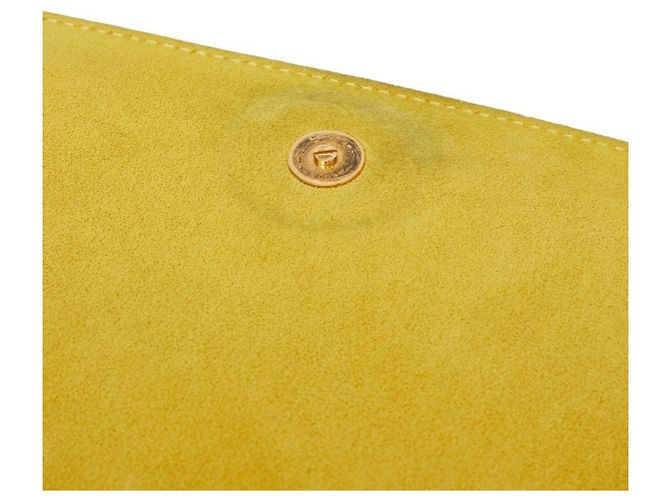 Borsa a tracolla Saint Laurent Y-line in pelle gialla Giallo - vista 10