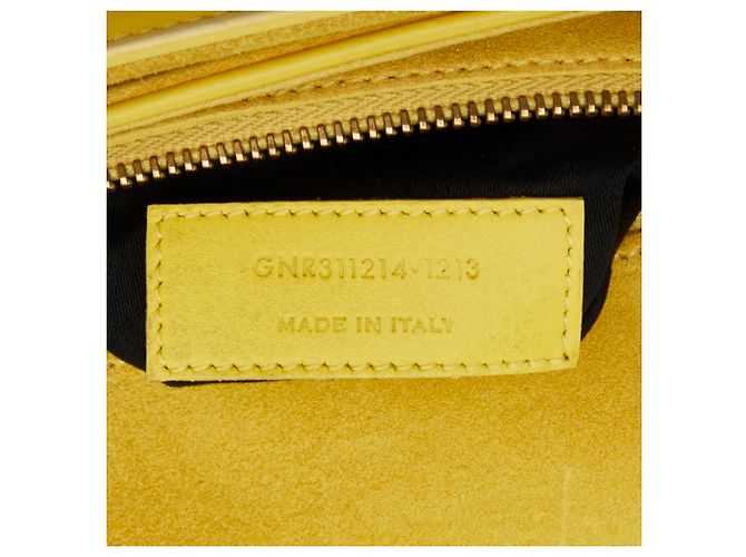 Borsa a tracolla Saint Laurent Y-line in pelle gialla Giallo - vista 13