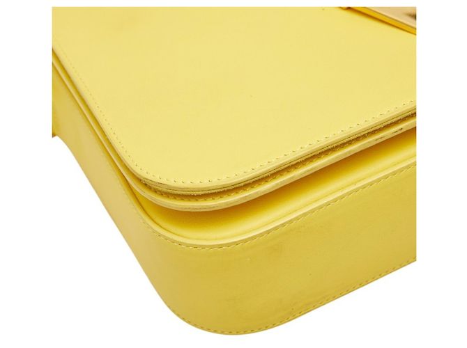 Borsa a tracolla Saint Laurent Y-line in pelle gialla Giallo - vista 5