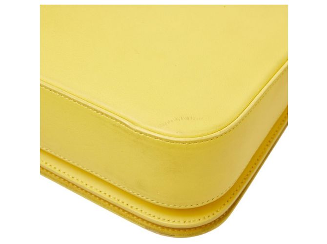 Borsa a tracolla Saint Laurent Y-line in pelle gialla Giallo - vista 6