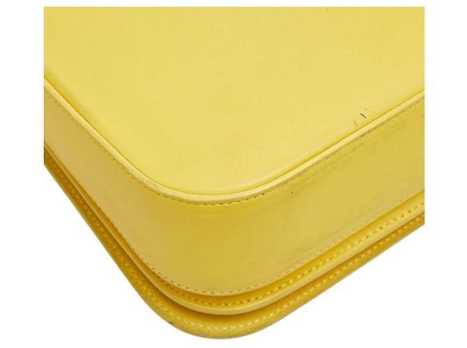 Borsa a tracolla Saint Laurent Y-line in pelle gialla Giallo - vista 7