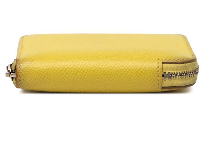 Hermès Cartera compacta de seda Azap Hermes en amarillo - vista 3