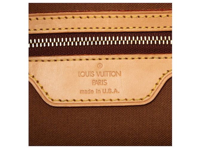 Borsa a Spalla Louis Vuitton Monogram Cabas Mezzo Marrone - vista 5