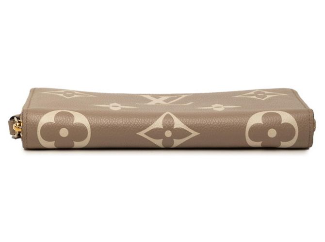 Louis Vuitton Monogram Empreinte Bicolor Zippy Wallet Beige Grau Roh - Ansicht 3