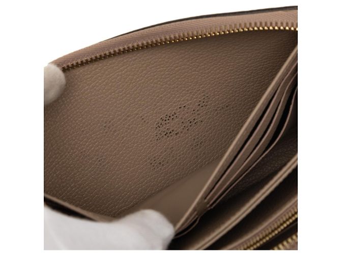 Louis Vuitton Monogram Empreinte Bicolor Zippy Wallet Beige Grau Roh - Ansicht 5