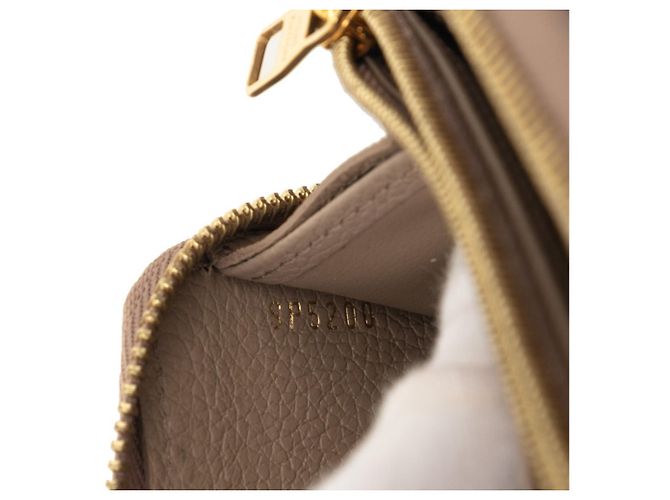 Louis Vuitton Monogram Empreinte Bicolor Zippy Wallet Beige Grau Roh - Ansicht 7