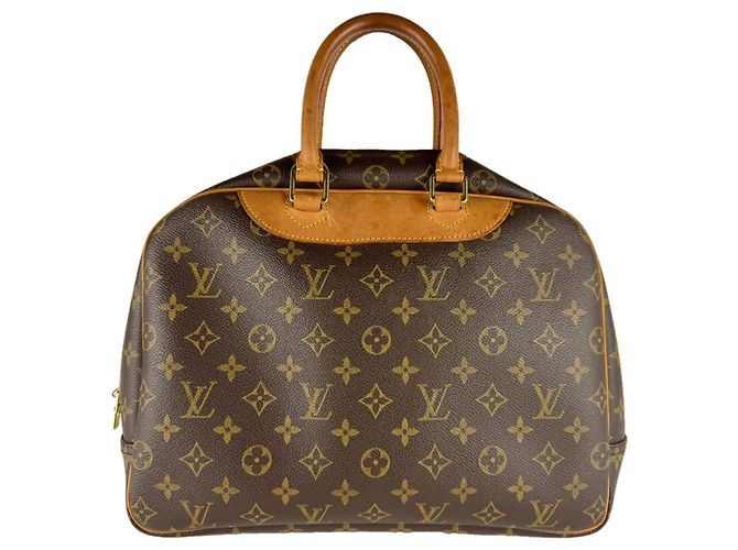 Borsa Louis Vuitton Deauville Marrone Monogramma - vista 3