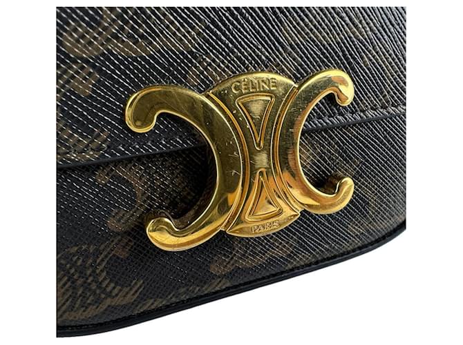 Céline Borsa a Spalla Celine Triomphe Mini Claude Marrone - vista 11