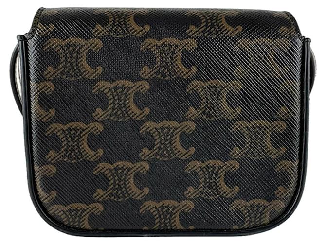 Céline Borsa a Spalla Celine Triomphe Mini Claude Marrone - vista 3