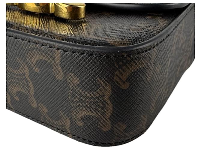 Céline Borsa a Spalla Celine Triomphe Mini Claude Marrone - vista 9