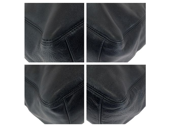 Borsa Tote Chanel Vintage Coco Mark in marmo con catena Nero - vista 3
