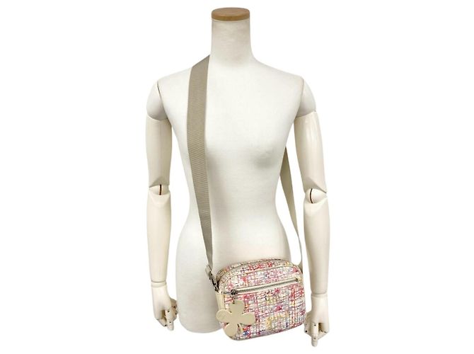 Borsa a tracolla Chanel Clover Charm Multicolore Beige - vista 14