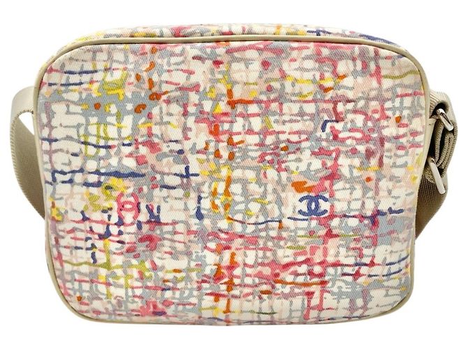 Borsa a tracolla Chanel Clover Charm Multicolore Beige - vista 3