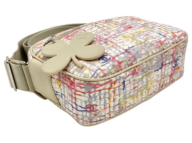 Borsa a tracolla Chanel Clover Charm Multicolore Beige - vista 4