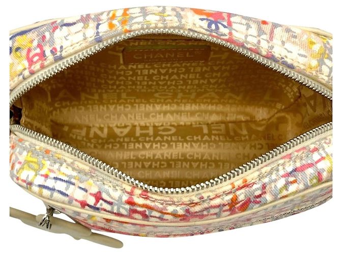 Borsa a tracolla Chanel Clover Charm Multicolore Beige - vista 5