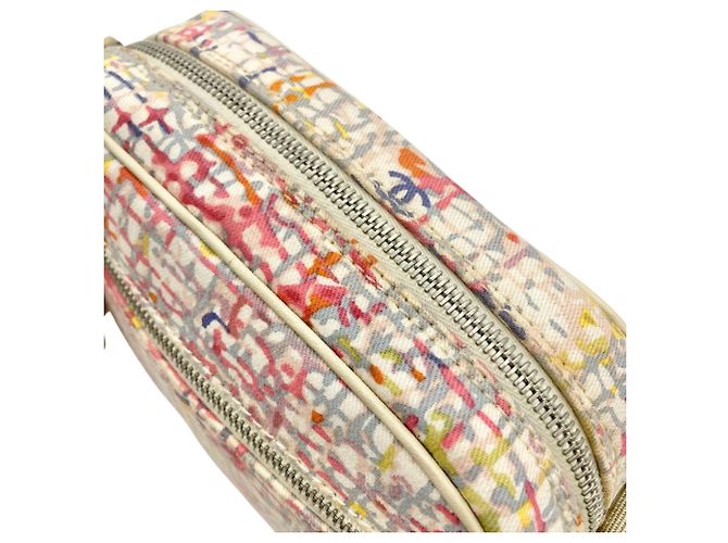Borsa a tracolla Chanel Clover Charm Multicolore Beige - vista 6