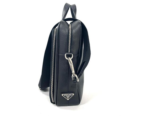 Valigetta in pelle Saffiano Prada Nero - vista 2