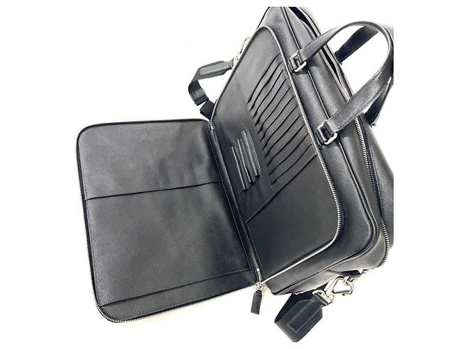 Valigetta in pelle Saffiano Prada Nero - vista 7