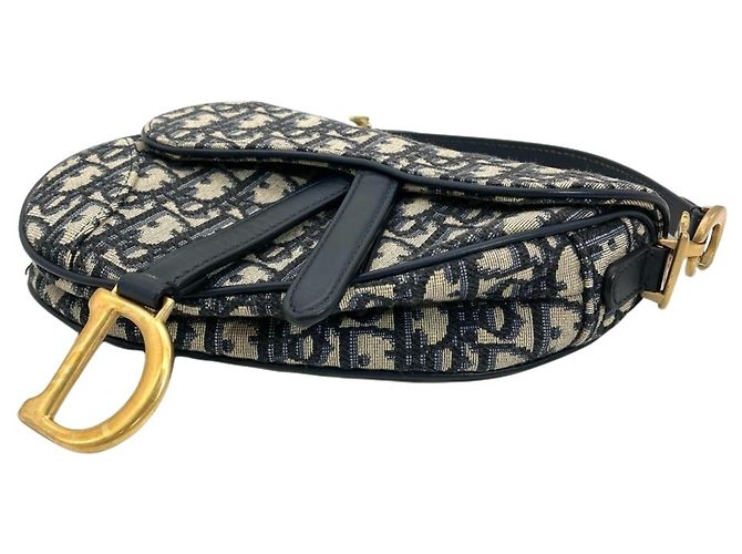 Christian Dior Dior Saddle Bag Mini Blu navy - vista 4
