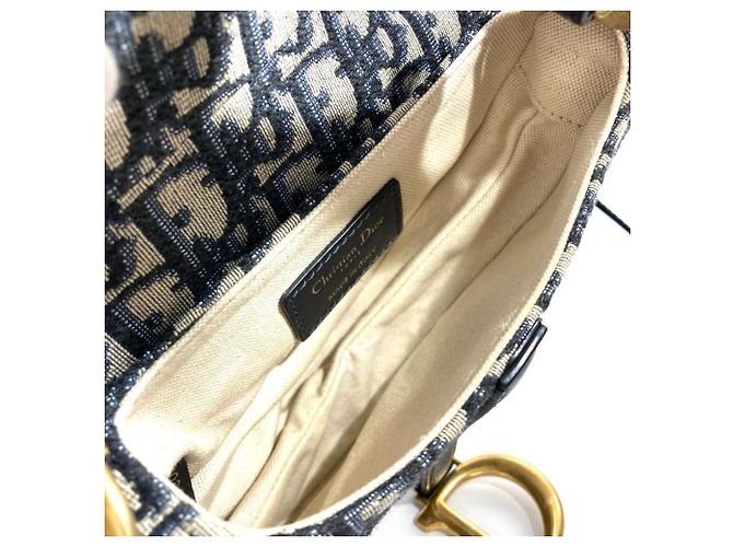 Christian Dior Dior Saddle Bag Mini Blu navy - vista 5