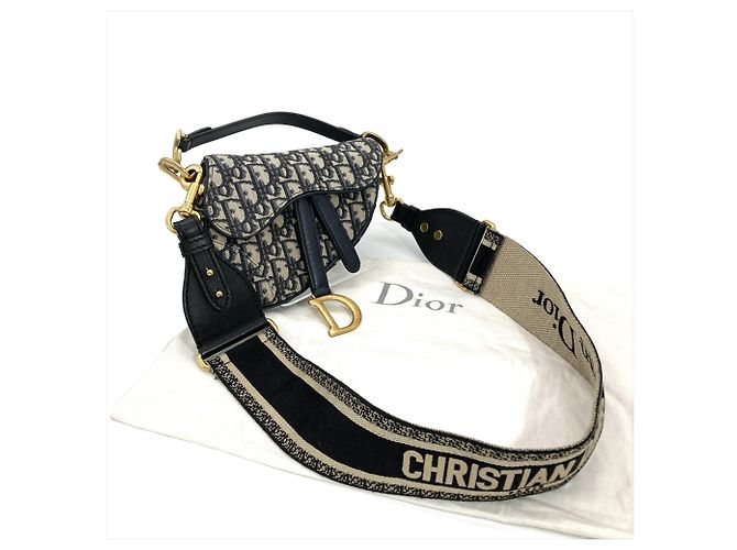 Christian Dior Dior Saddle Bag Mini Blu navy - vista 8