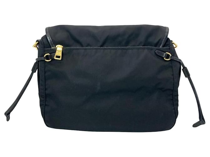 Borsa a tracolla in nylon e pelle Prada nera Nero - vista 2