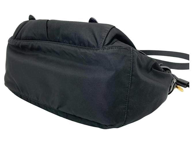 Borsa a tracolla in nylon e pelle Prada nera Nero - vista 4