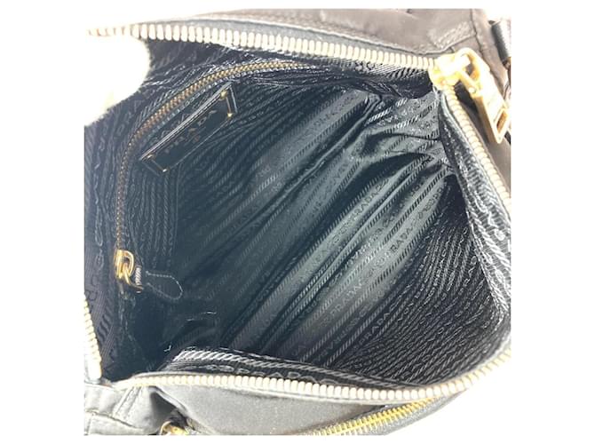 Borsa a tracolla in nylon e pelle Prada nera Nero - vista 7