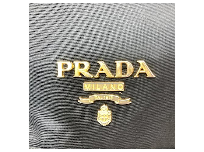 Borsa a tracolla in nylon e pelle Prada nera Nero - vista 8