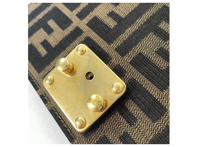 Borsa a tracolla mini Fendi Zucca Marrone - vista 5