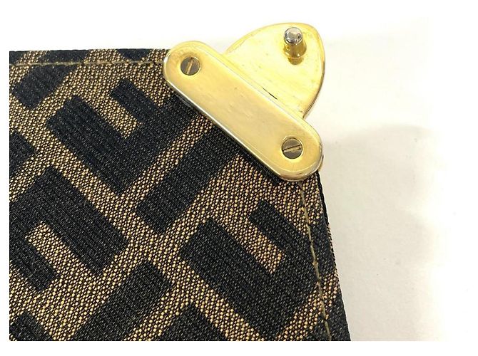 Borsa a tracolla mini Fendi Zucca Marrone - vista 6