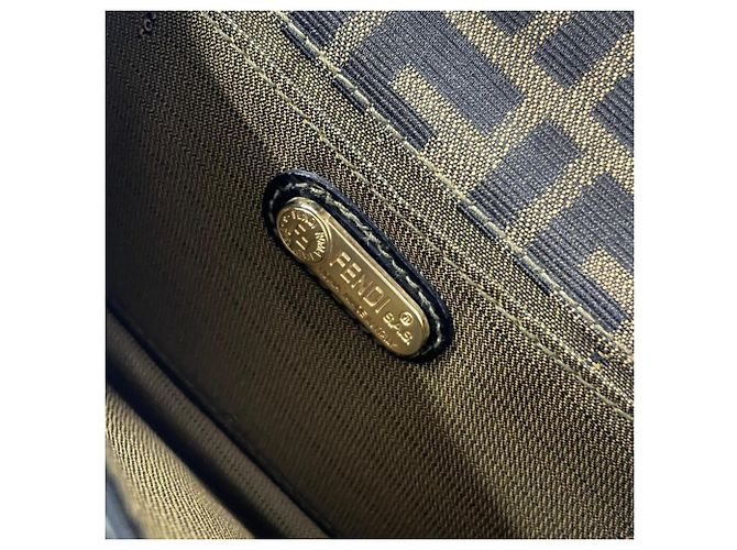 Borsa a tracolla mini Fendi Zucca Marrone - vista 8