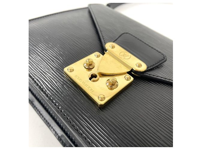 Borsa a mano in pelle Epi Louis Vuitton Nero - vista 8