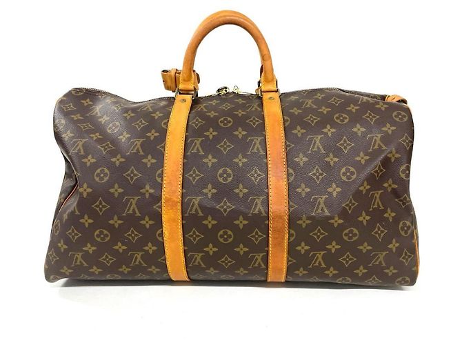 Borsa Boston Louis Vuitton Keepall 50 Marrone - vista 3