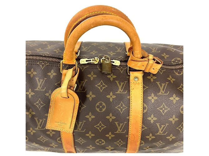 Borsa Boston Louis Vuitton Keepall 50 Marrone - vista 5