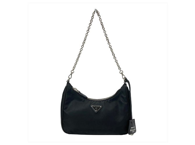 Borsa a tracolla Prada Re-Edition 2005 Re-Nylon Nero - vista 5