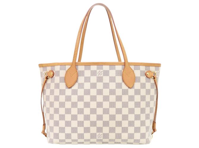 Borsa Tote Louis Vuitton Neverfull PM Damier Azur Bianco - vista 2