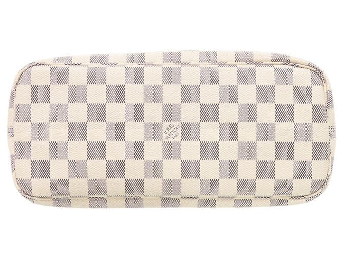 Borsa Tote Louis Vuitton Neverfull PM Damier Azur Bianco - vista 3
